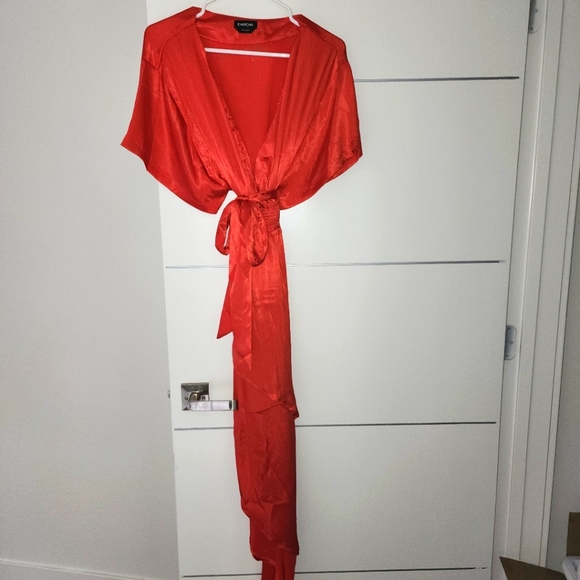 New without tag BEBE High Low Kimono Sleeve Drape Dress - Small - Picture 2 of 11